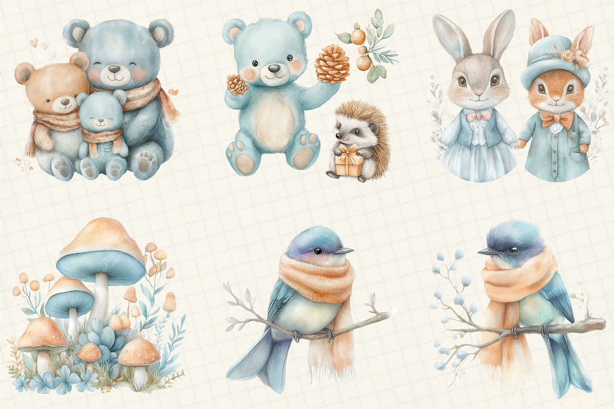Woodland Animals Clipart, an Illustration by DreamCafeArt (Photo 2 of 6)