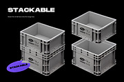 Plastic Logistics Boxes Mockup, a Product Mockup by ZUITag (Thumbnail 5 of 7)