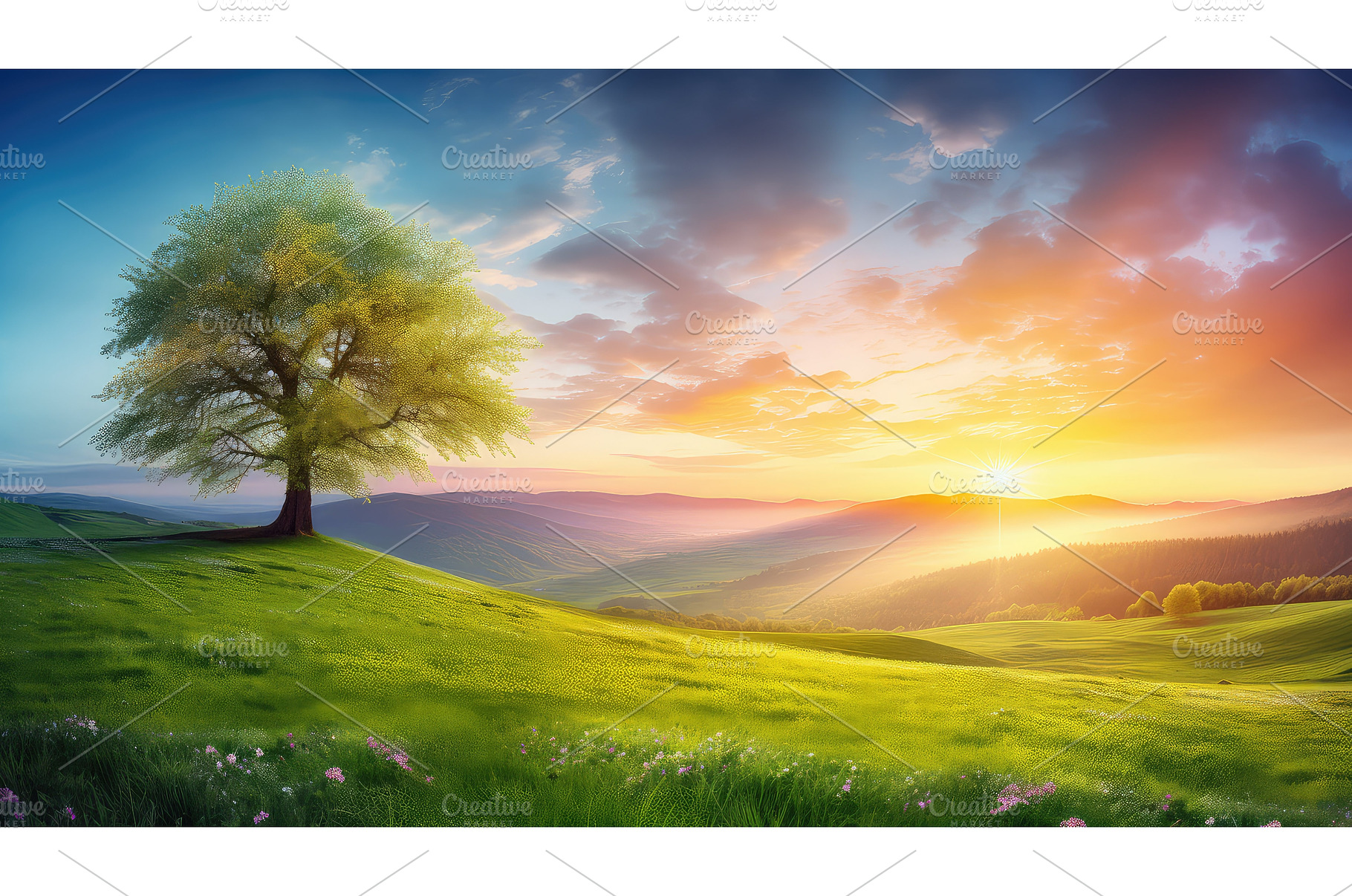 blooming nature spring background ai, an Animal Photo by pikepicture