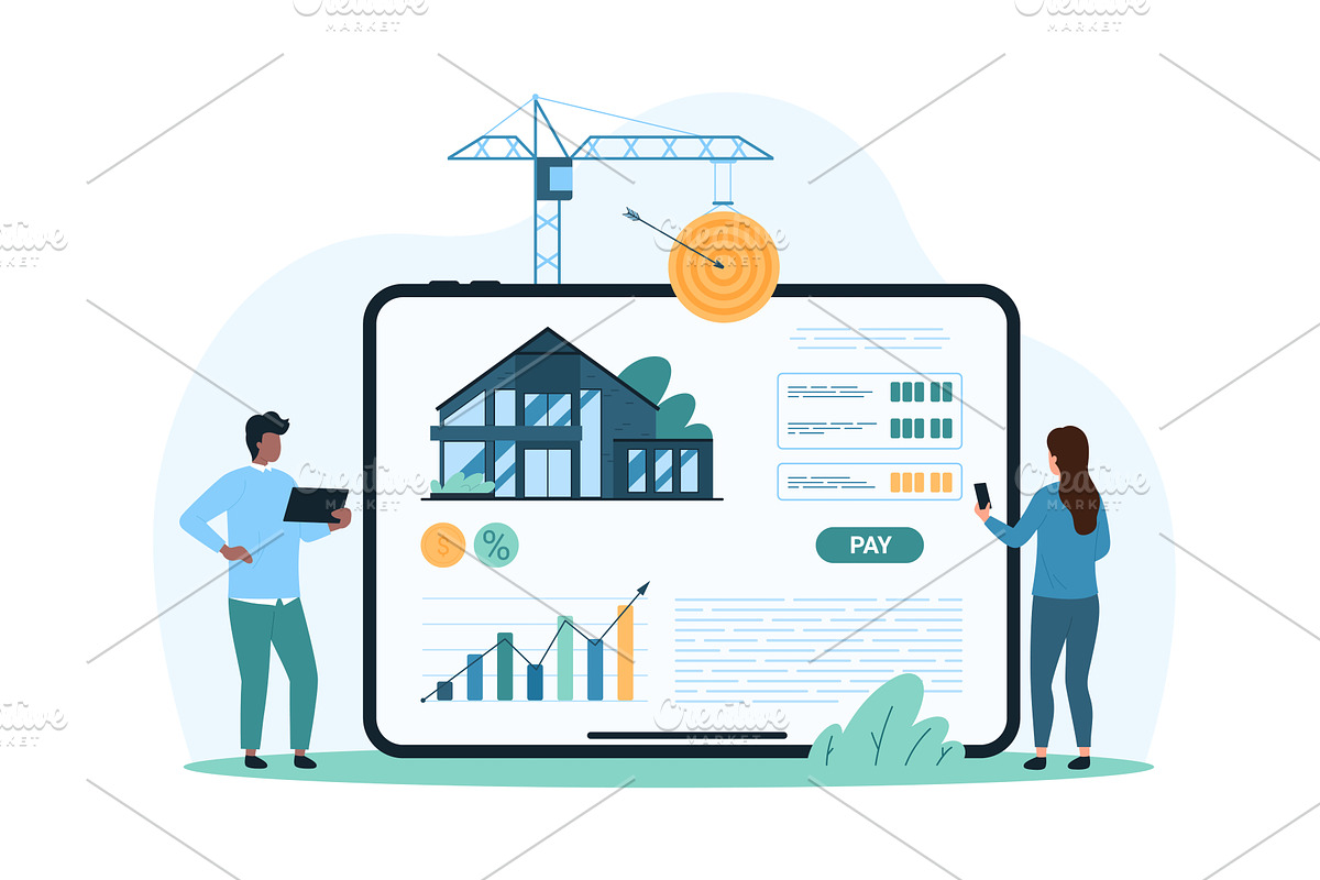Real estate buy rent investment, a Finance Illustration by Flashvector