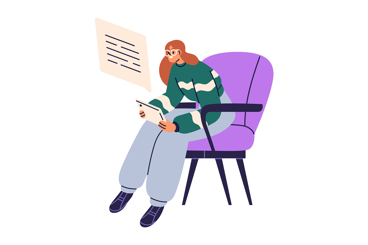 People being online with gadgets set, a Person Illustration by Good Studio (Photo 4 of 4)