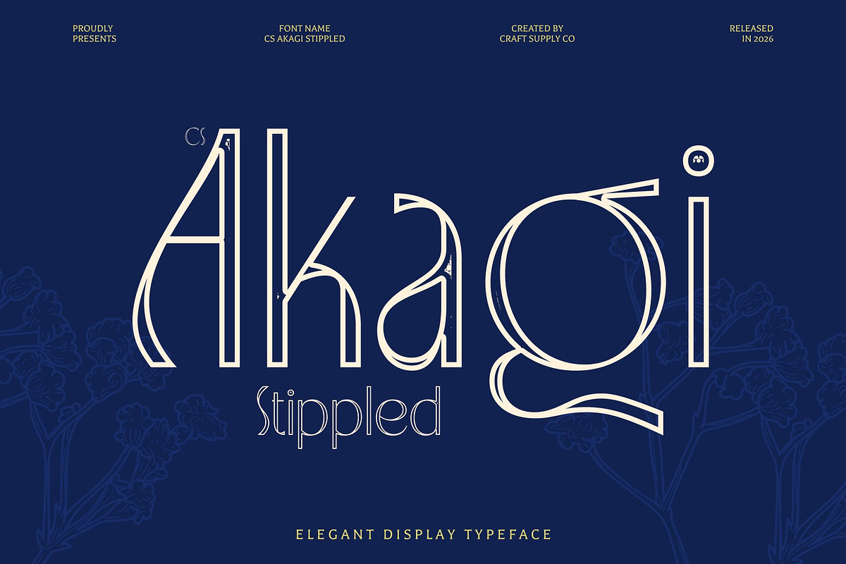 CS Akagi Stippled, a Sans Serif Font by Craft Supply Co. (Photo 1 of 8)