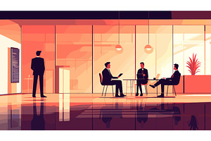 Corporate meeting top management, a Person Illustration by Stock-Smart-Start