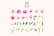 Pink Delight - Watercolor Clipart, a Decorative Illustration by wulano (Thumbnail 6 of 7)