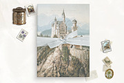 Castle Printable Vellum Overlay, a Stationery Template by SilverJoyAtelier (Thumbnail 1 of 2)