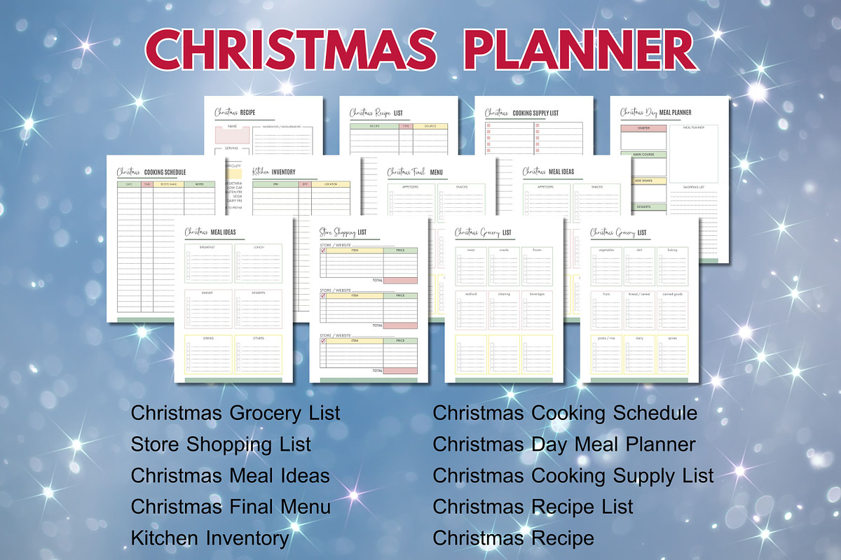 Editable Christmas Planner - Canva preview 7