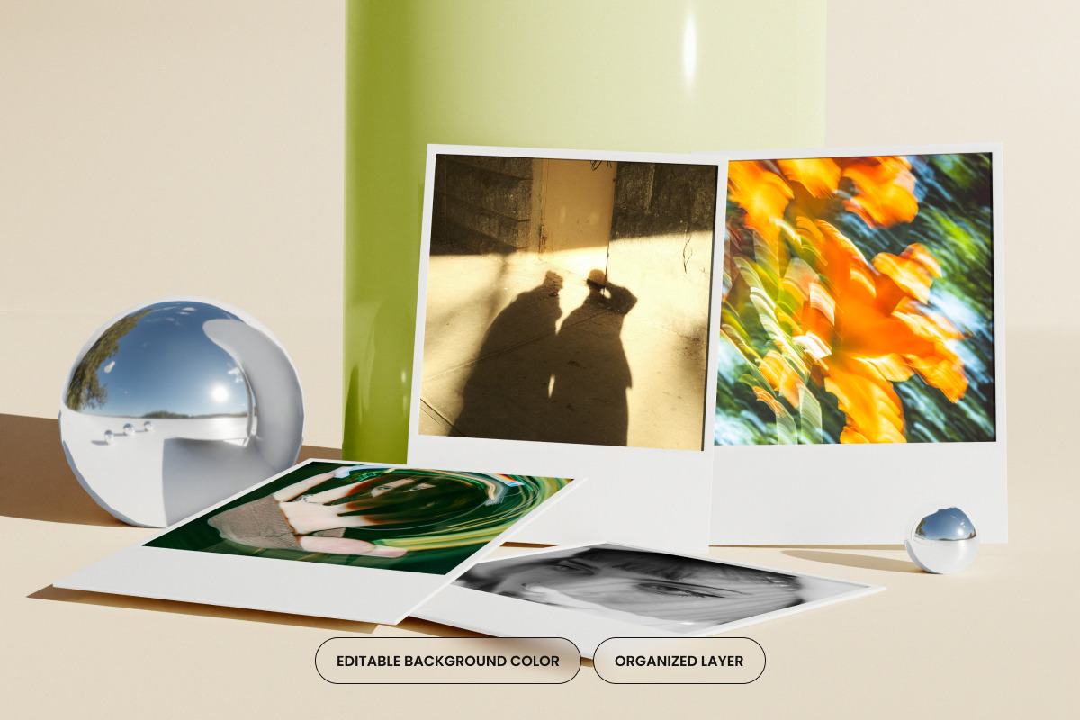 Collage Polaroid Mockup Template, an Advertising Mockup by productype1 (Photo 3 of 4)