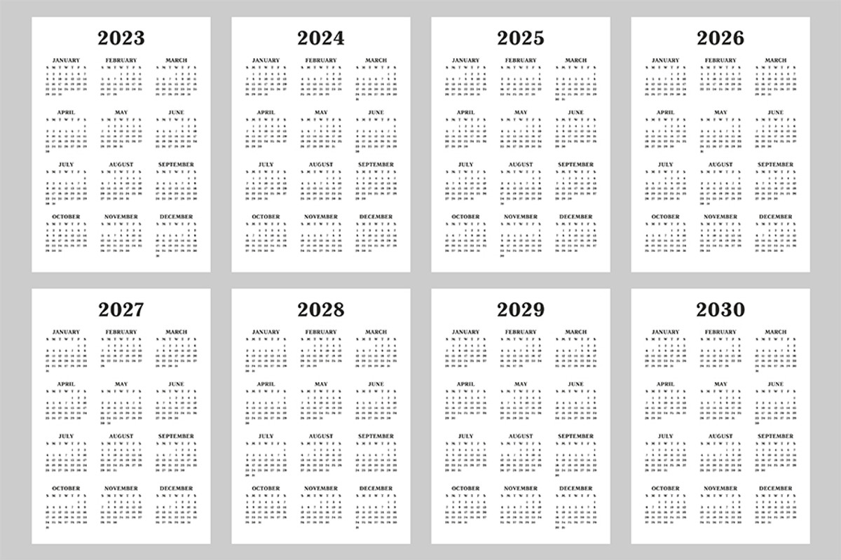 Calendar 2023 and 2030, an Icon by Volyk (Photo 1 of 5)