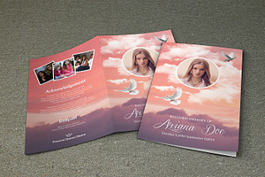 Funeral Program Template-V708, a Templates & Theme by Template Shop