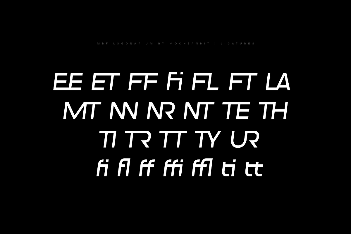 MBF Logonarium-font for logo, a Sans Serif Font by MoonBandit (Photo 3 of 8)
