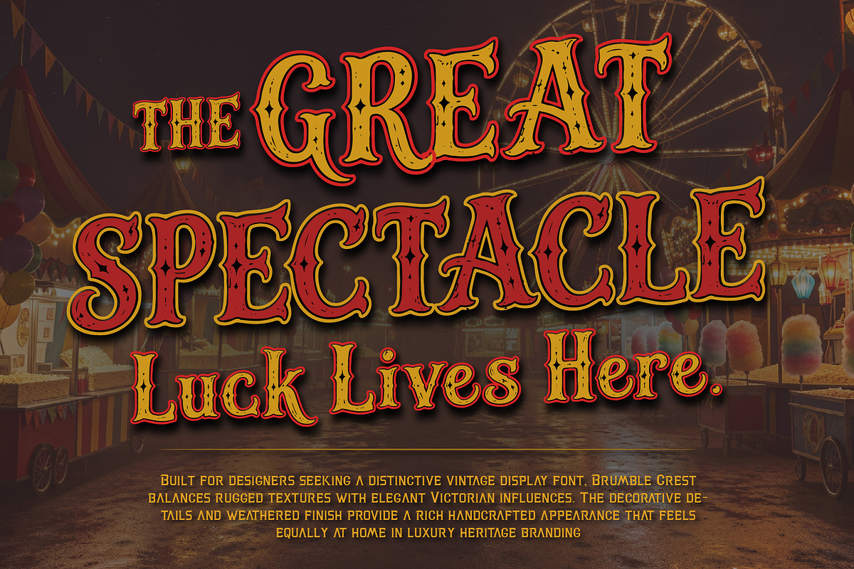 Brumble Crest - Carnival Wonders, a Handwritten Font by HypeWorksCo (Photo 2 of 17)
