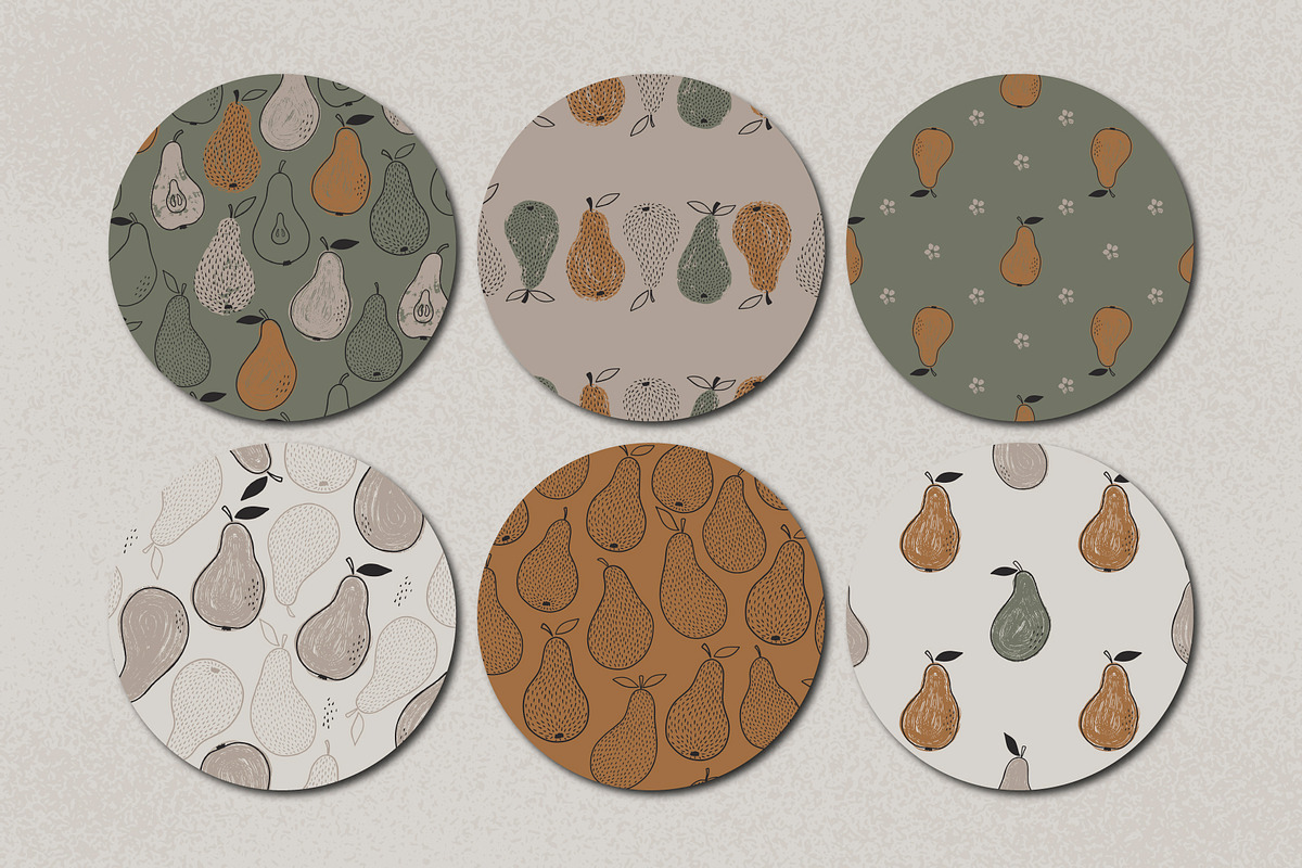 Tasty pears. Hand-drawn fruit., a Pattern Graphic by Alona Savchuk (Photo 5 of 6)