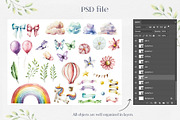 Fairy tale watercolor clip art, an Illustration by Navenzeles (Thumbnail 10 of 12)