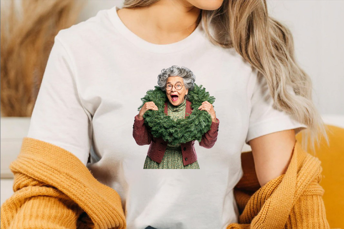Funny Old Lady Christmas Sublimation, an Illustration by SVGArt (Photo 5 of 8)