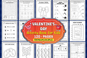 VALENTINE'S DAY ACTIVITY BOOK KIDS, a Seasonal Illustration by Ink Gallery