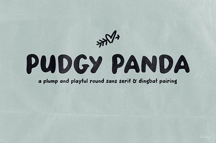 Pudgy Panda — A Sans & Dingbat Duo, a Symbol Font by Mix Fonts