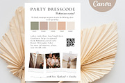 Guest dresscoode, mood board card, a Card Template by EvaTemplates (Thumbnail 5 of 7)