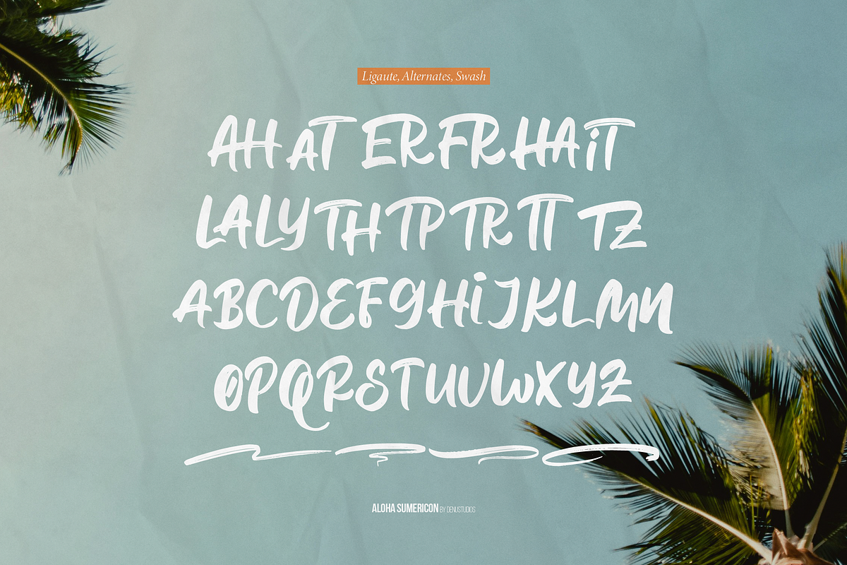 Aloha Sumericon | Hand Drawn Brush, a Handwritten Font by Denustudios (Photo 12 of 12)