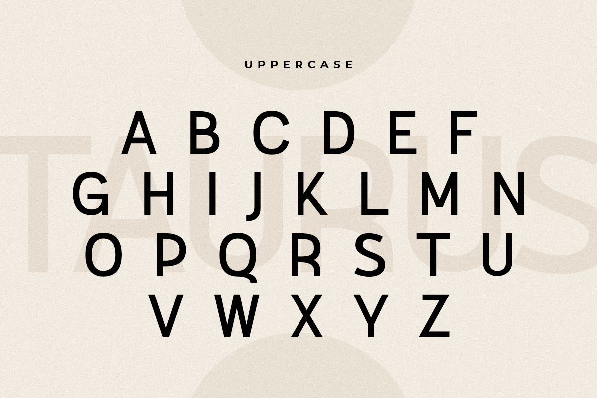 Taurus - Modern Unique Stylish Font, a Sans Serif Font by Hamz Studio (Photo 6 of 17)