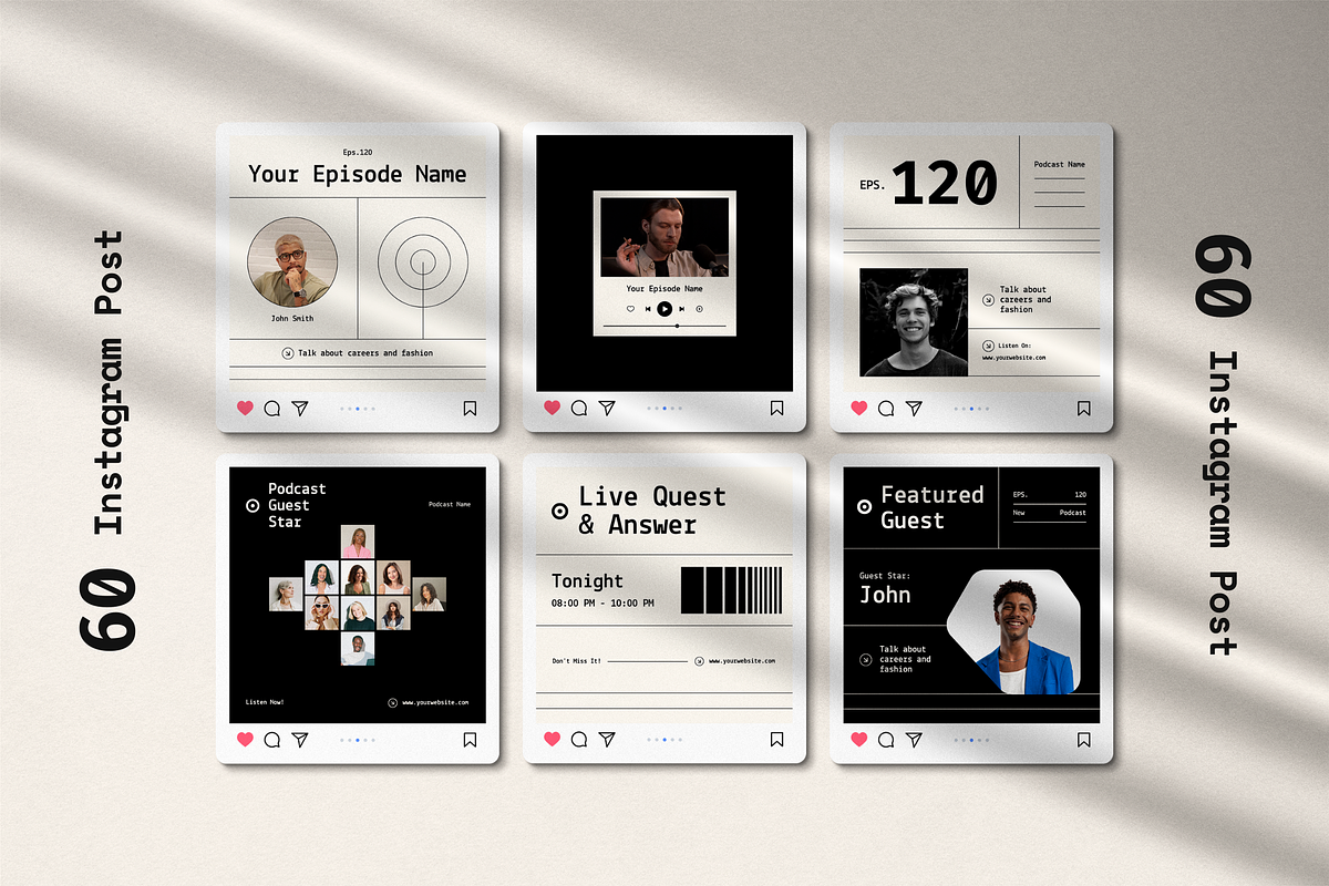 120 Podcast Instagram Template, a Social Media Template by Branding Victory STD (Photo 7 of 10)