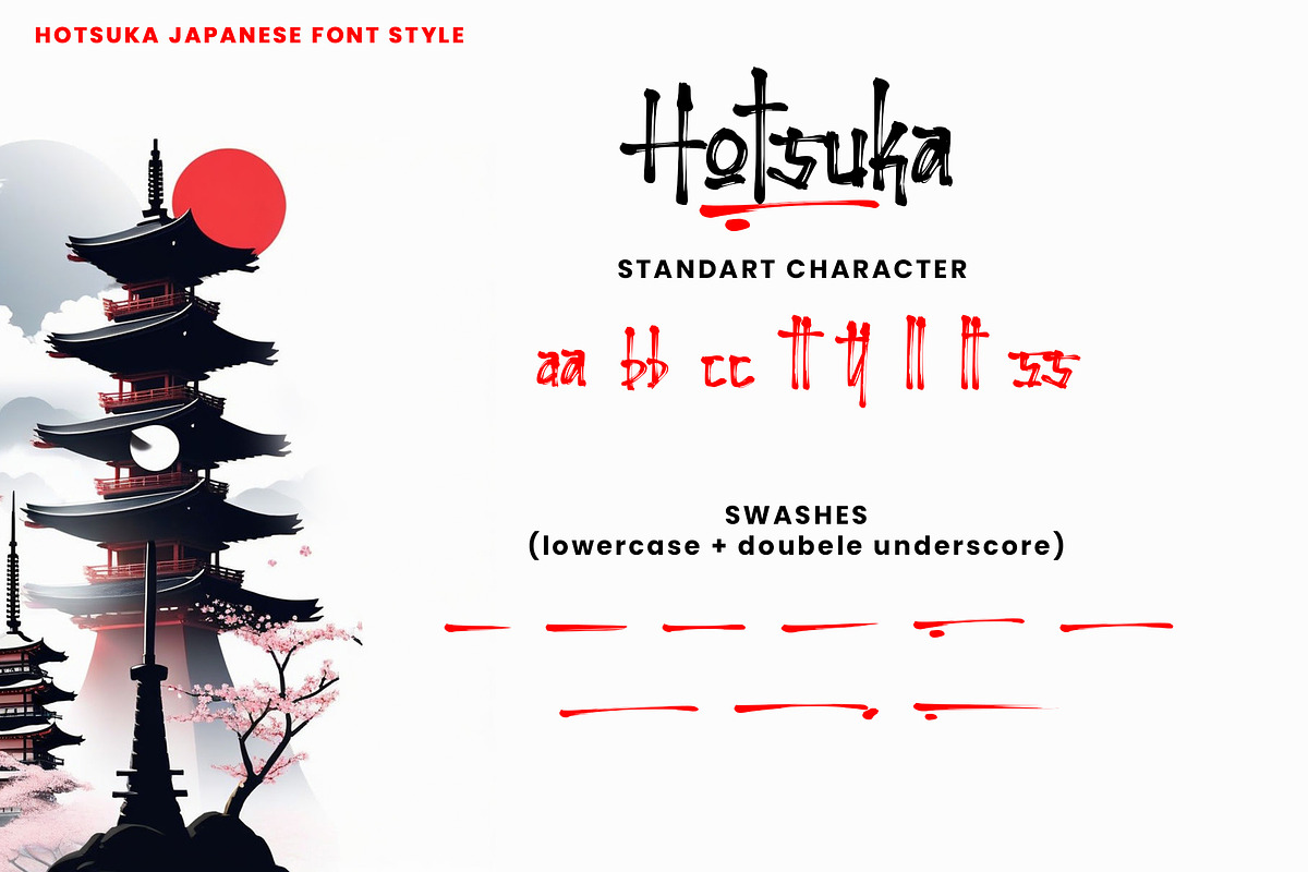 Hotsuka - Japanese Brush Font, a Handwritten Font by Voux Studio (Photo 10 of 10)