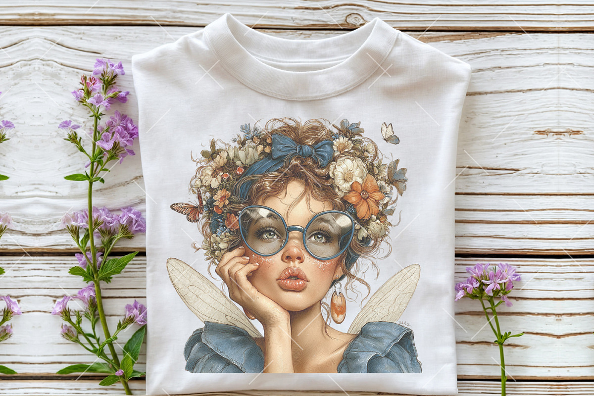 Vintage Easter Fairy Clipart, an Illustration by OK Design (Photo 6 of 6)