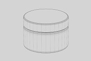 Cosmetic jar 3d model, an Object 3D Model by fahad121 (Thumbnail 4 of 5)