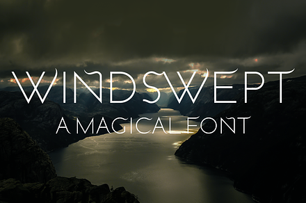 Windswept. Stunning sans serif font