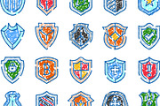 Hand drawn shield protection icons, an Object Graphic by pikepicture (Thumbnail 3 of 3)