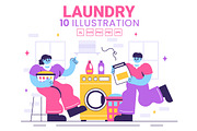 10 Laundry Room Illustration, a Person Illustration by denayunebgt (Thumbnail 1 of 4)