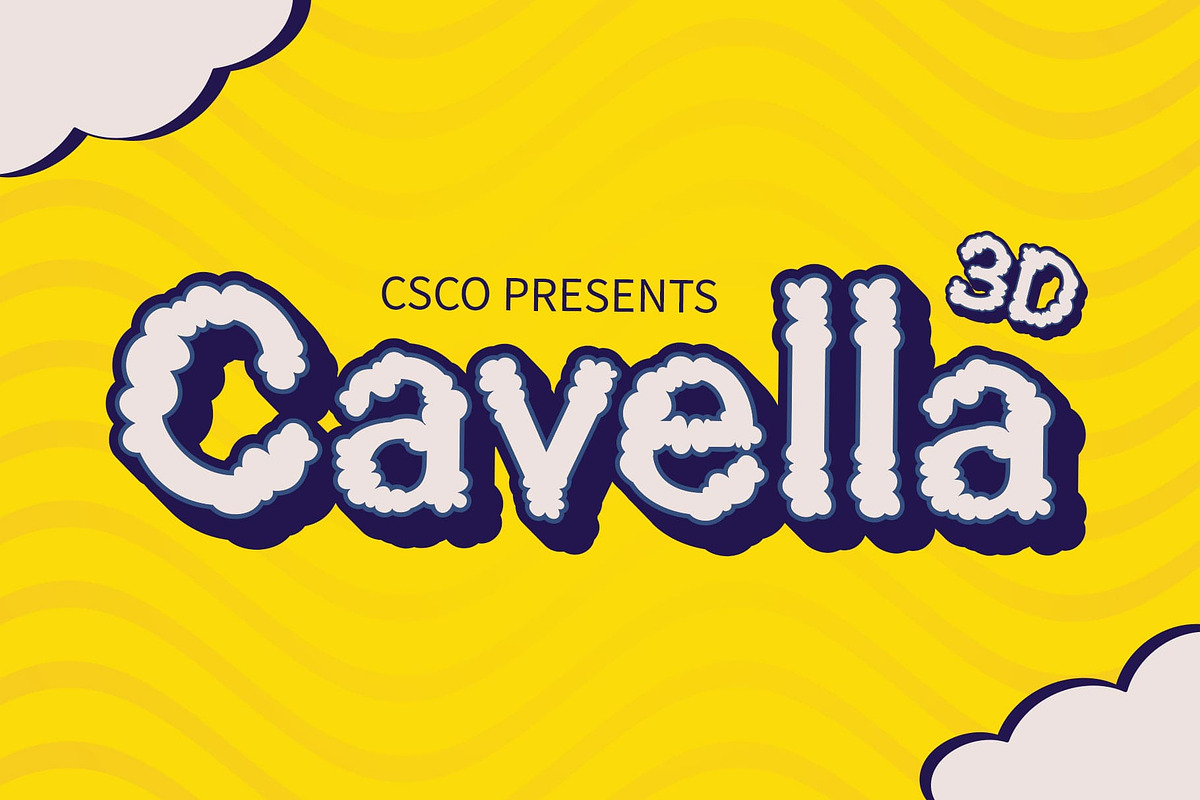 Cavella 3D, a Sans Serif Font by Craft Supply Co. (Photo 1 of 8)