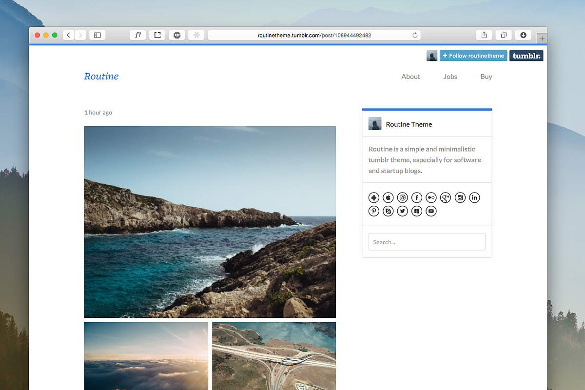 Routine ~ a solid tumblr theme, a Websites & App Template by Fabian Schultz (Photo 4 of 5)