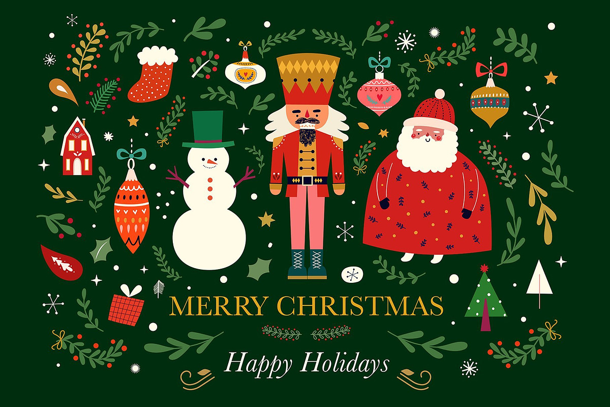 BEST CHRISTMAS BUNDLE 16 PRODUCTS, an Animal Illustration by MoleskoStudio (Photo 2 of 56)