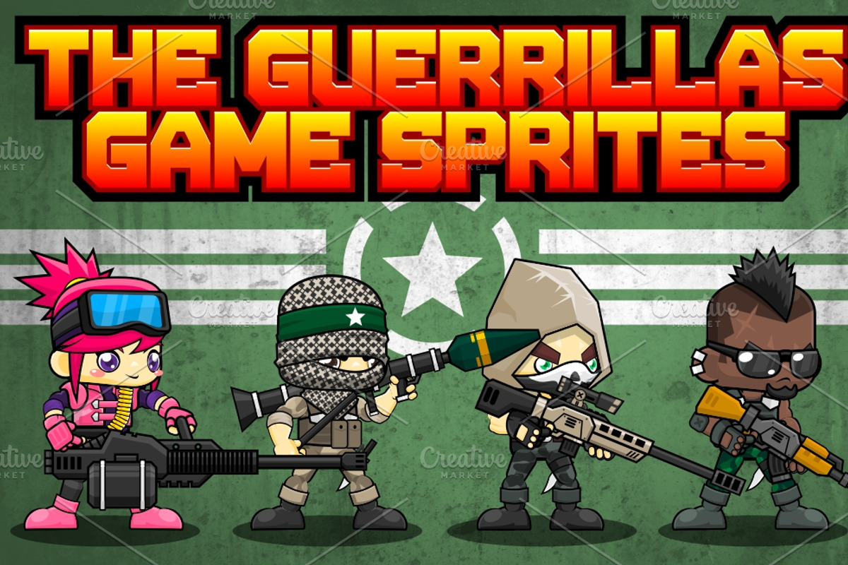 The Guerrillas - Game Sprites, an Illustration by pzUH (Photo 1 of 5)