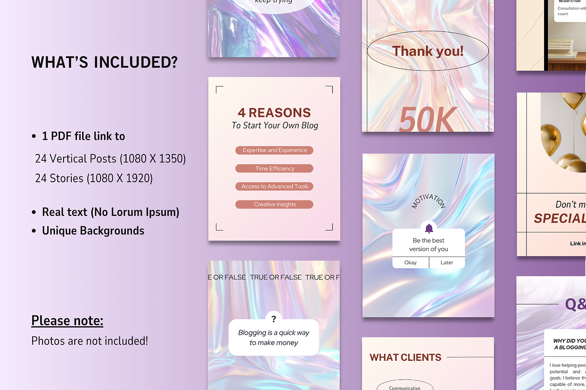 Influencer Voice Instagram Templates, a Social Media Template by Ollyta May (Photo 3 of 9)