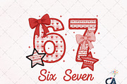 Faux Crochet Valentine Six Seven Png, an Illustration by Creative Art (Thumbnail 1 of 6)