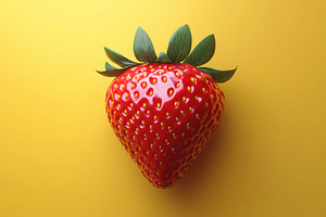 Fresh red strawberry against a brigh, a Photo by Tanuart
