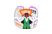 People work overtime concept set, a Work Illustration by PaperTrident (Thumbnail 7 of 9)