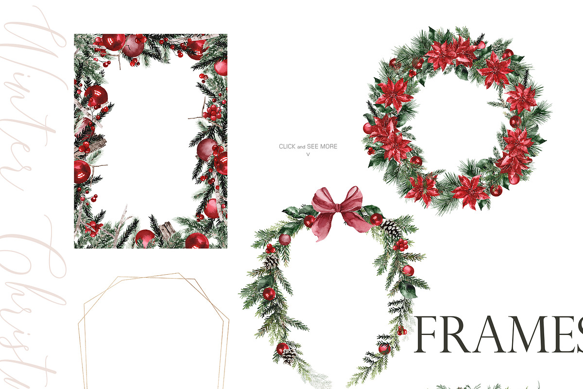 Watercolor clipart - Christmas, a Decorative Illustration by Beigetime (Photo 11 of 16)