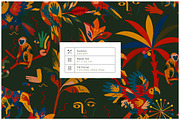 Jungle & Wildlife Abstract Folk Art, a Wallpaper Graphic by Luiz da Rolt Grathwohl (Thumbnail 2 of 10)