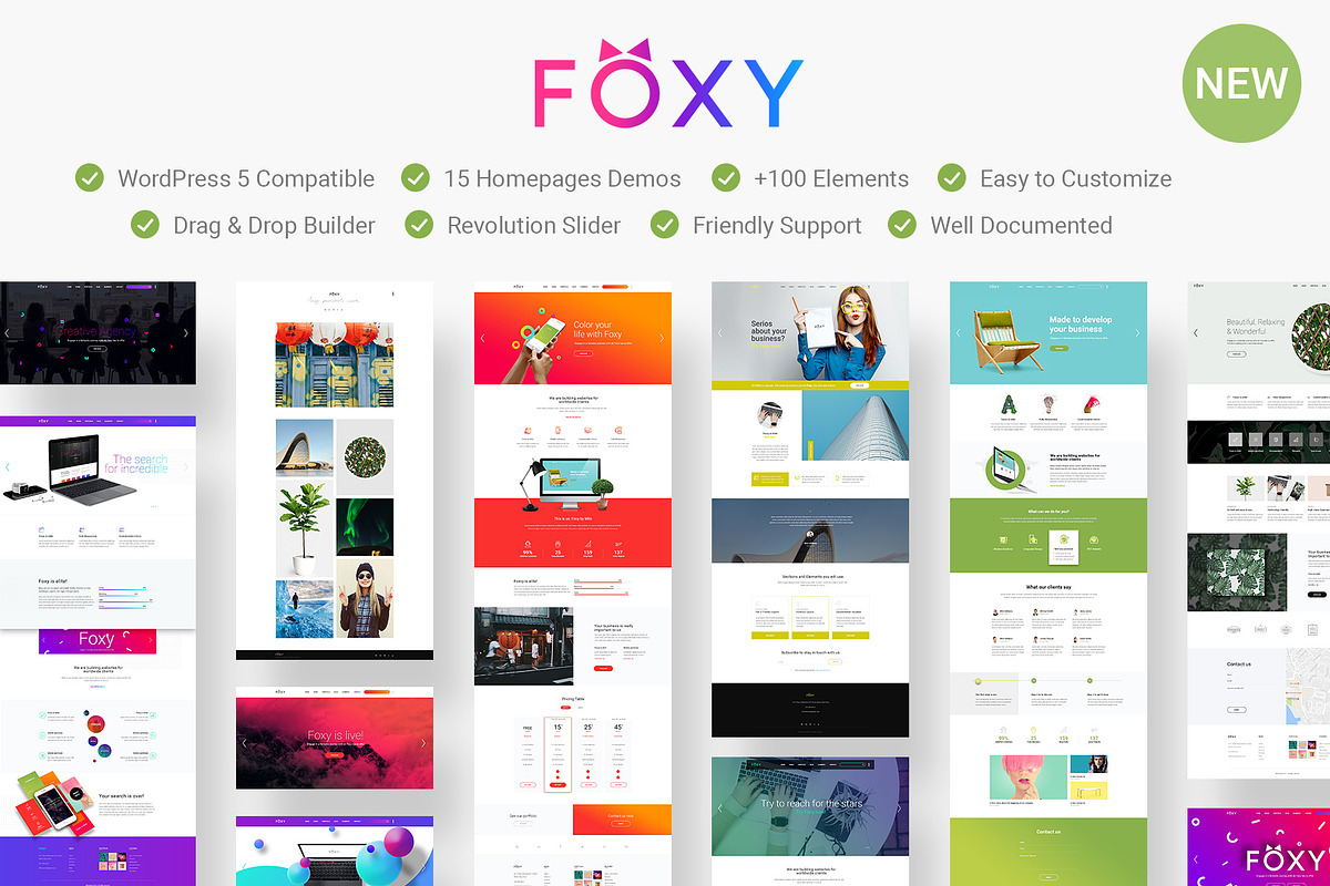 Foxy - Creative WordPress Theme, a WordPress Template by Milo Studio (Photo 1 of 16)
