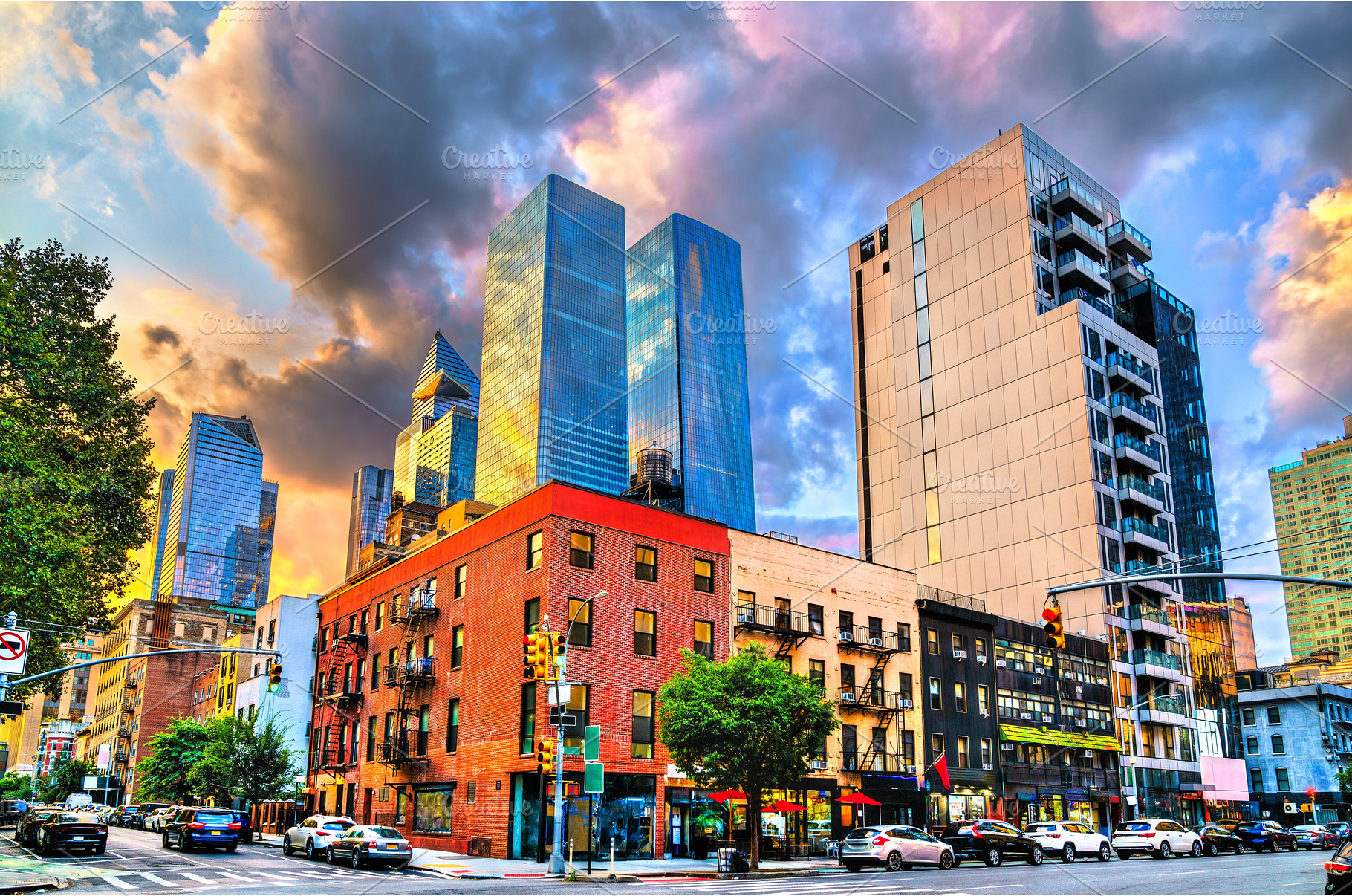 Sunset in Midtown Manhattan, New, an Architecture Photo by Leonid Andronov