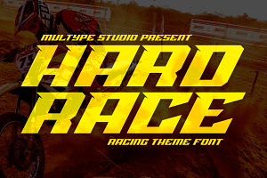 Hard Race Racing Font, a Font by Multype Studio