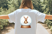 Holiday Snow Globe with Reindeer Cli, an Illustration by CrexoraLab (Thumbnail 5 of 5)