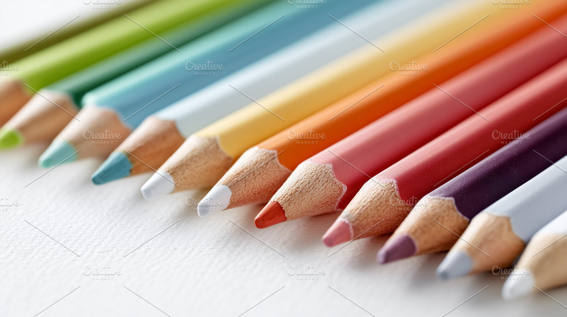 A row of colorful wooden pencils, a School & Education Photo by MistyDay