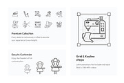 Animated Crafts Icons, an Outline Icon by Prosymbols (Thumbnail 3 of 4)