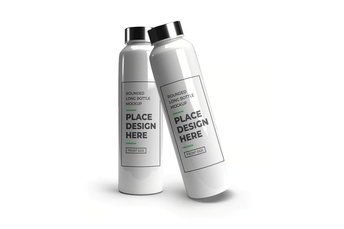 Long Bottle Tumbler Mockup Template, a Household Mockup by DesignRushMarket (Photo 4 of 11)