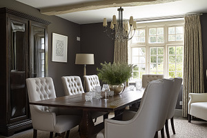 Formal dining room interior offering elegance and luxury, featuring classic fur, an Architecture Photo by Studio ANNA