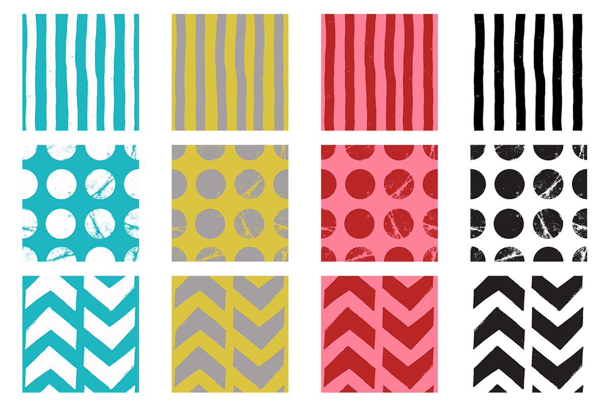 Chevrons, Dots + Stripes Paper Pack, a Pattern Graphic by MyNatureGraphics (Photo 2 of 2)