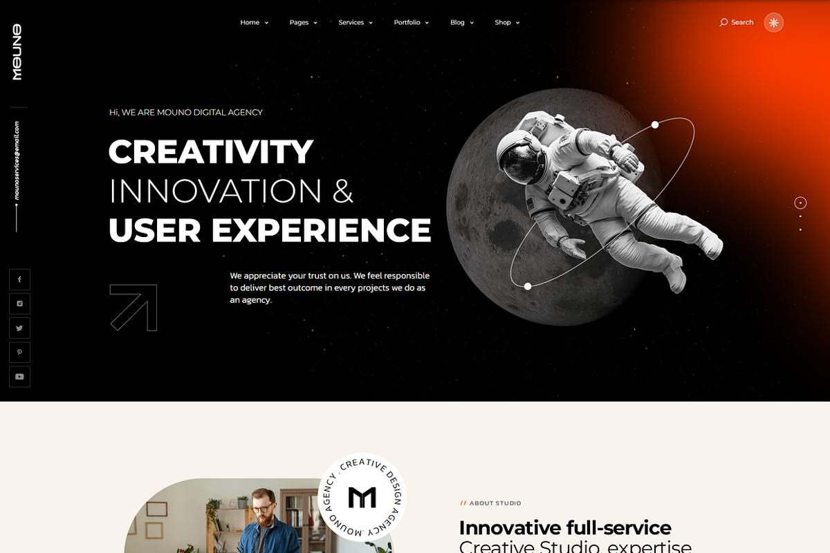 Creative Digital Agency WordPress, a WordPress Template by MasterDesigns (Photo 1 of 11)